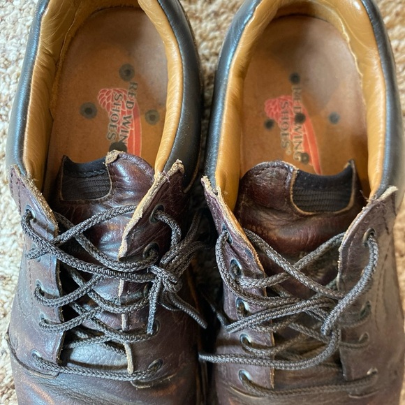 Red Wing Work Shoes Womens 8.5 B Brown Leather Safety Toe Slip Oil Resistant - Picture 4 of 6